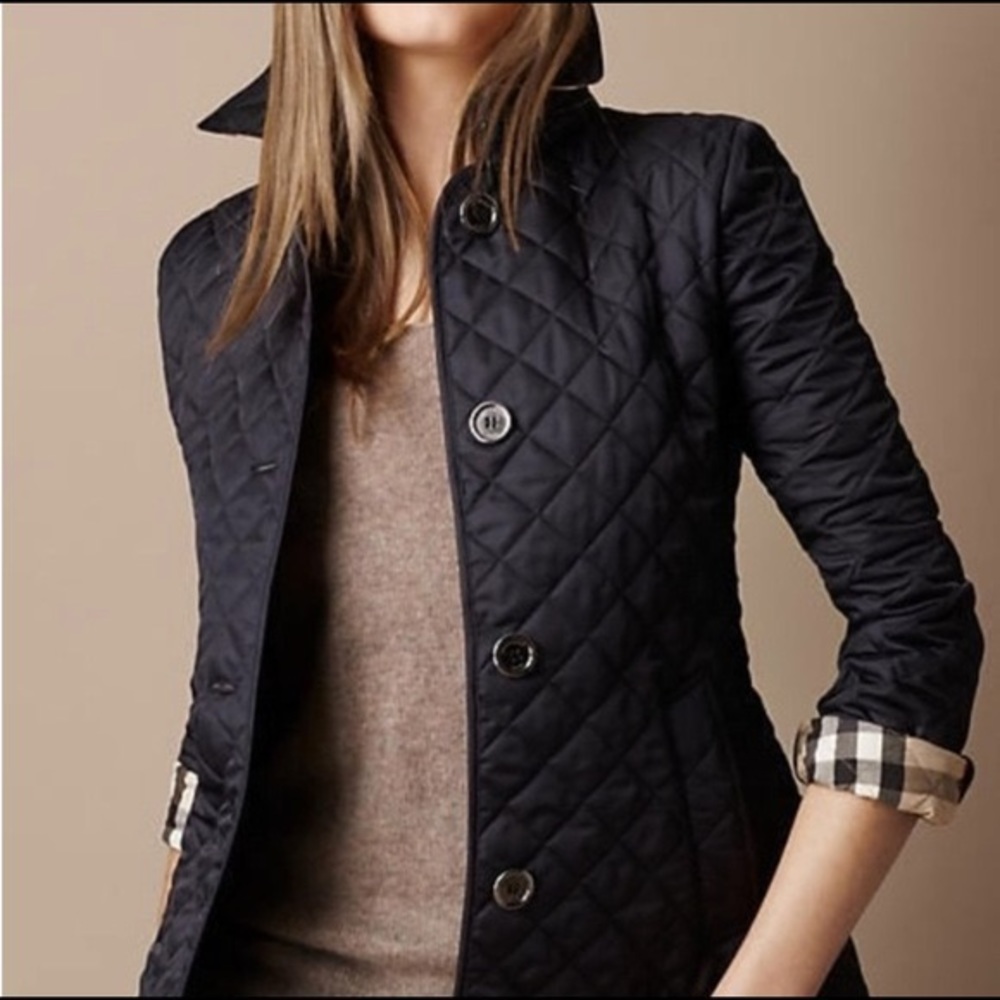 Burberry Brit Navy Quilted Jacket